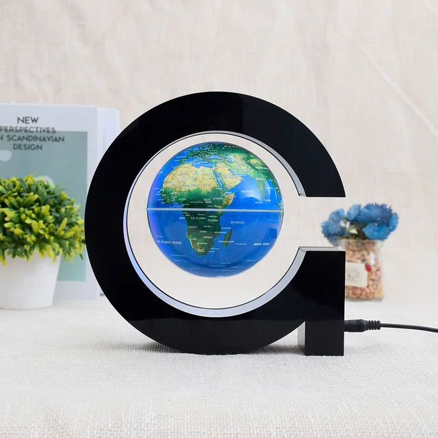 Magnetic Levitation Floating Globe with Color Changing LED World Map for Home Office Bedroom Desk Gadget Decor Birthday Gifts 2