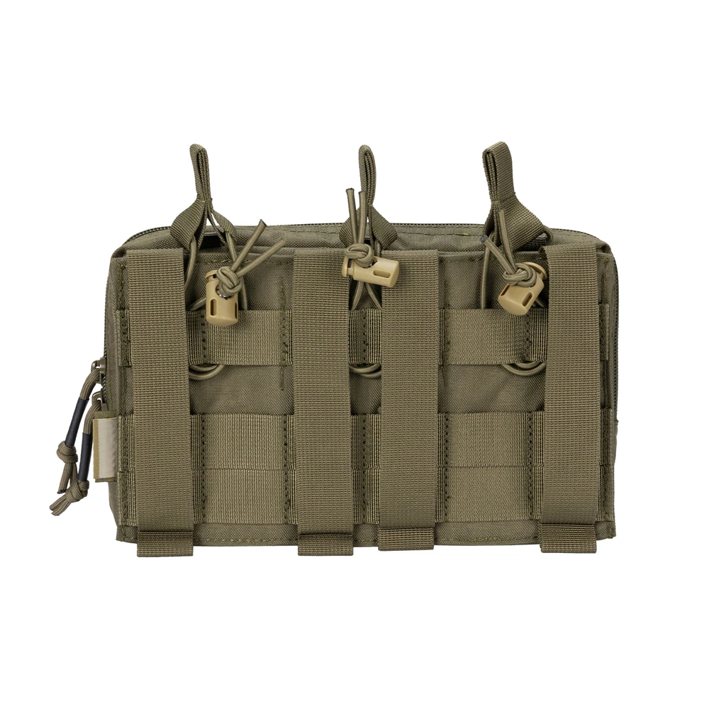 Tactical Molle Triple Magazine Pouches with Accessories Bag Open-Top Magazine Pouch Paintball Game Accessories Bags 3