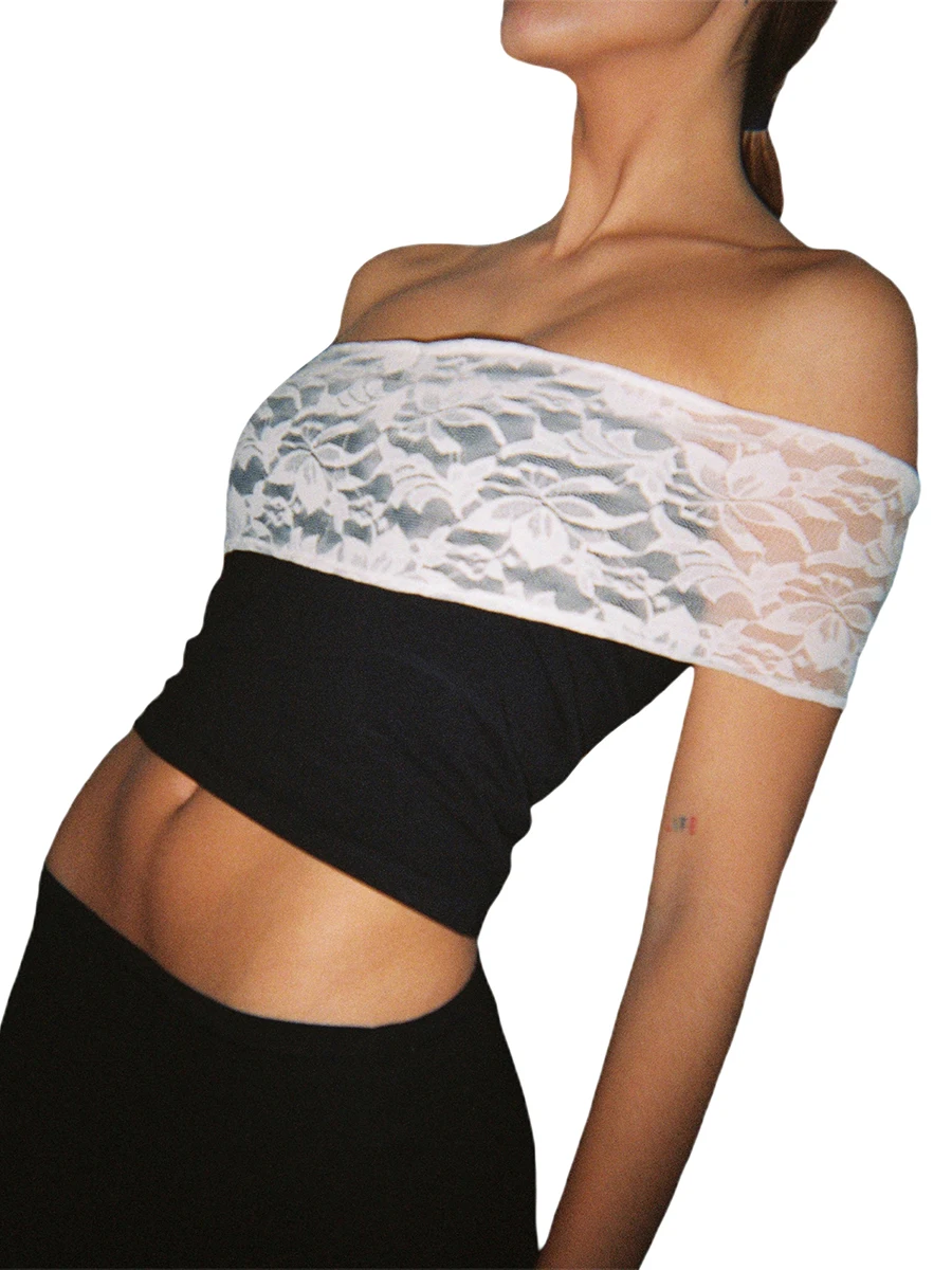 

Sunfanrtnn Women Two Piece Outfit Y2K Mesh Long Skirt Co Ord Sets Lace Tie Up Crop Tube Top Bodycon Maxi Skirts Going Out