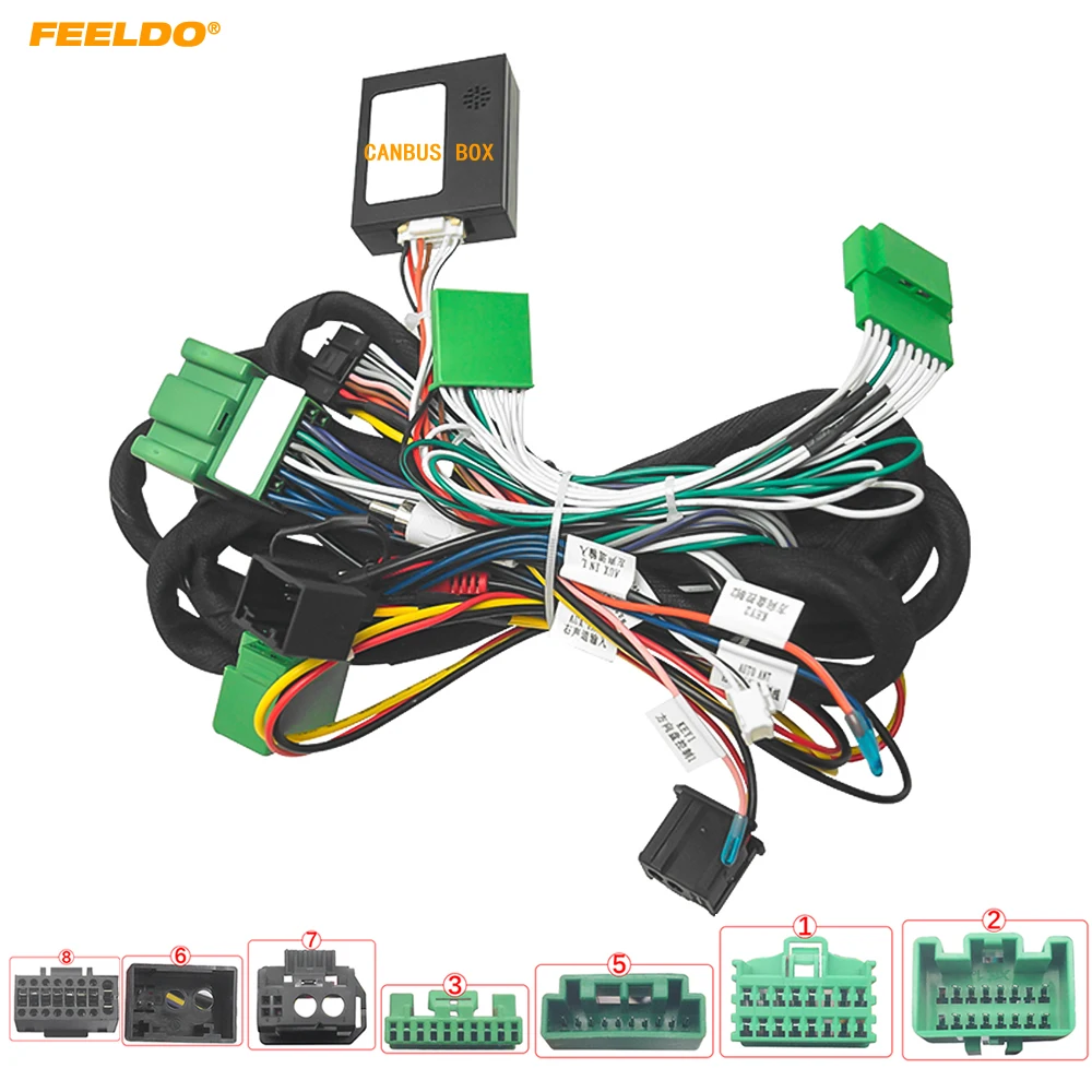 

FEELDO Car 16pin Audio Wiring Harness With Canbus Box For Volvo XC90 09-13 Aftermarket Stereo Installation Wire Adapter #HQ7100