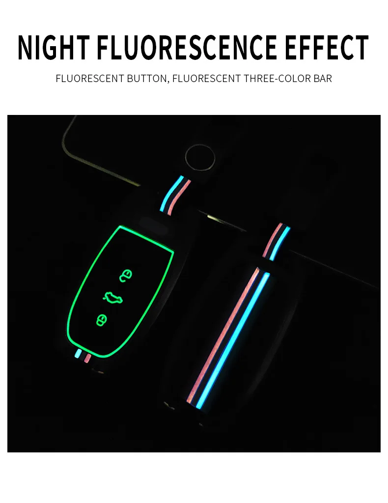 Sleek Car Key Cover Shell with Keychain Accessories