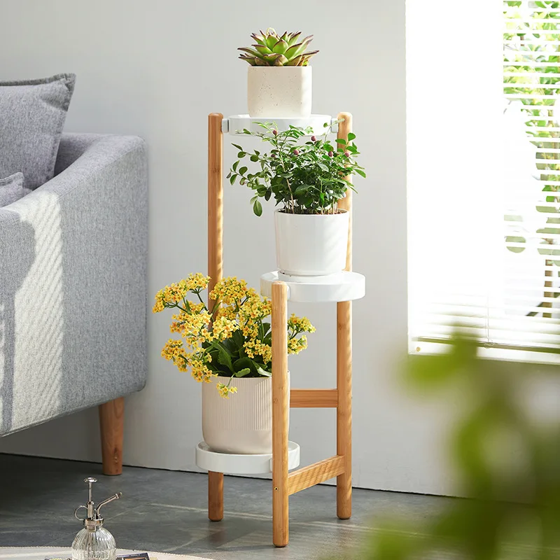 Floor-to-ceiling flower stand multi-layer household Nordic green plants succulent balcony living room shelving pot rack