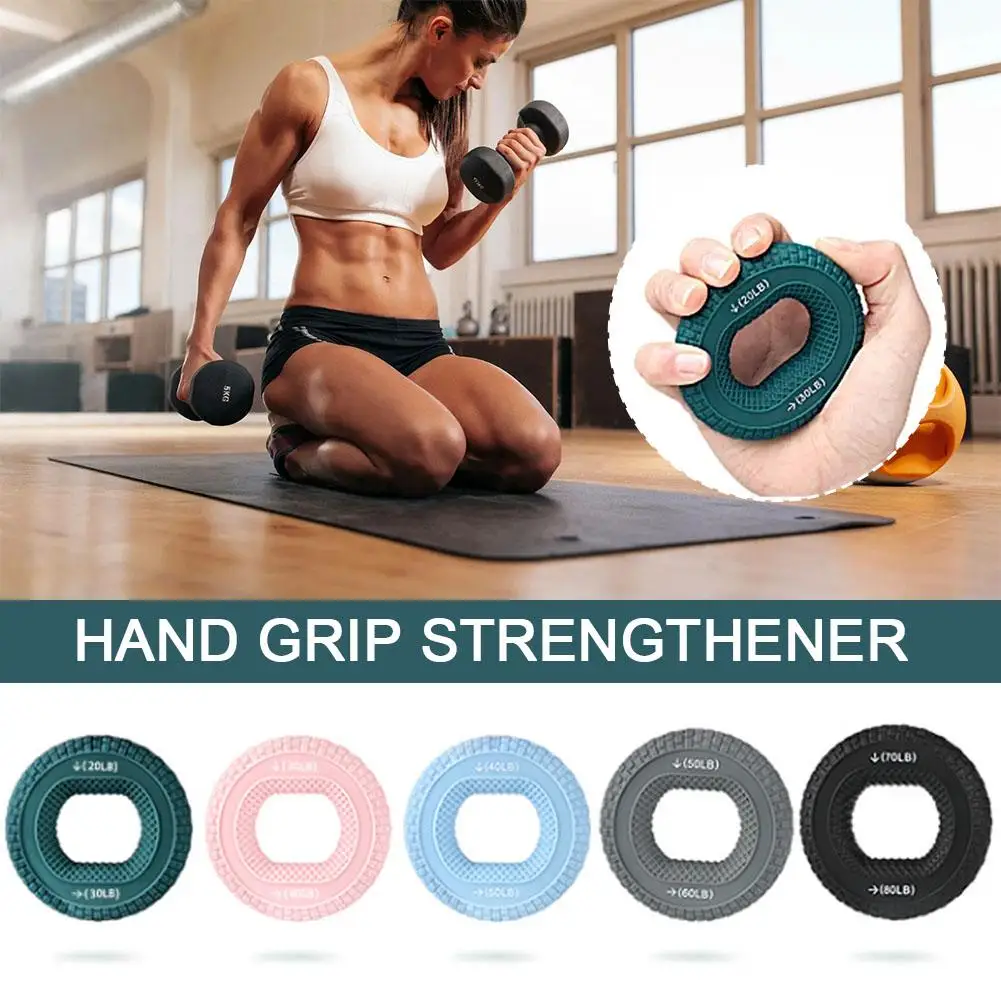 

Hand Grip Strengthener Hand Finger Exerciser Forearm Rings Hand Exerciser Silicone Squeezer Grippers for Finger Physical 20 N7K8