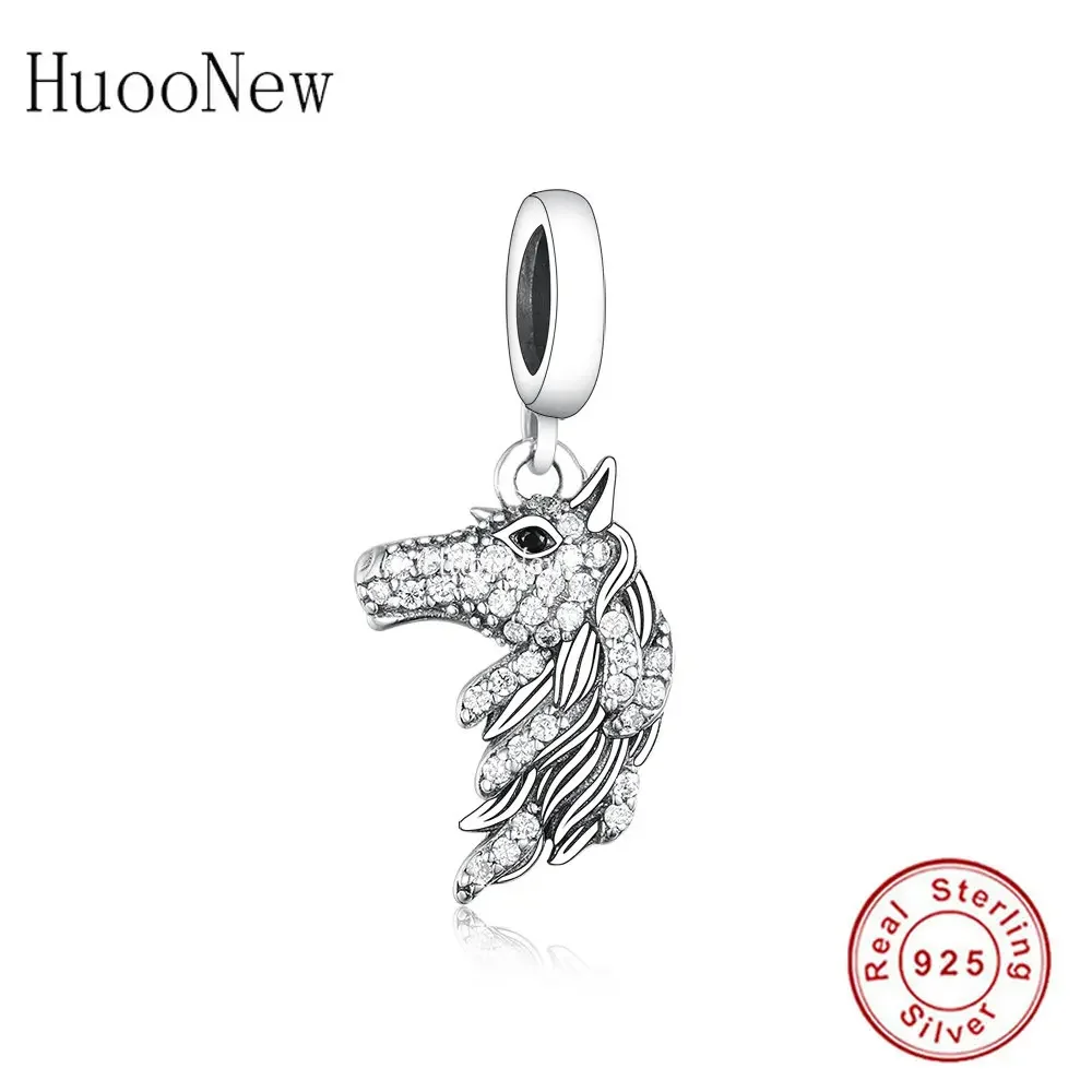Fit Original Brand Charm Bracelet 925 Sterling Silver My Friend Little White Horse Bead For Making Women Berloque 2023 2