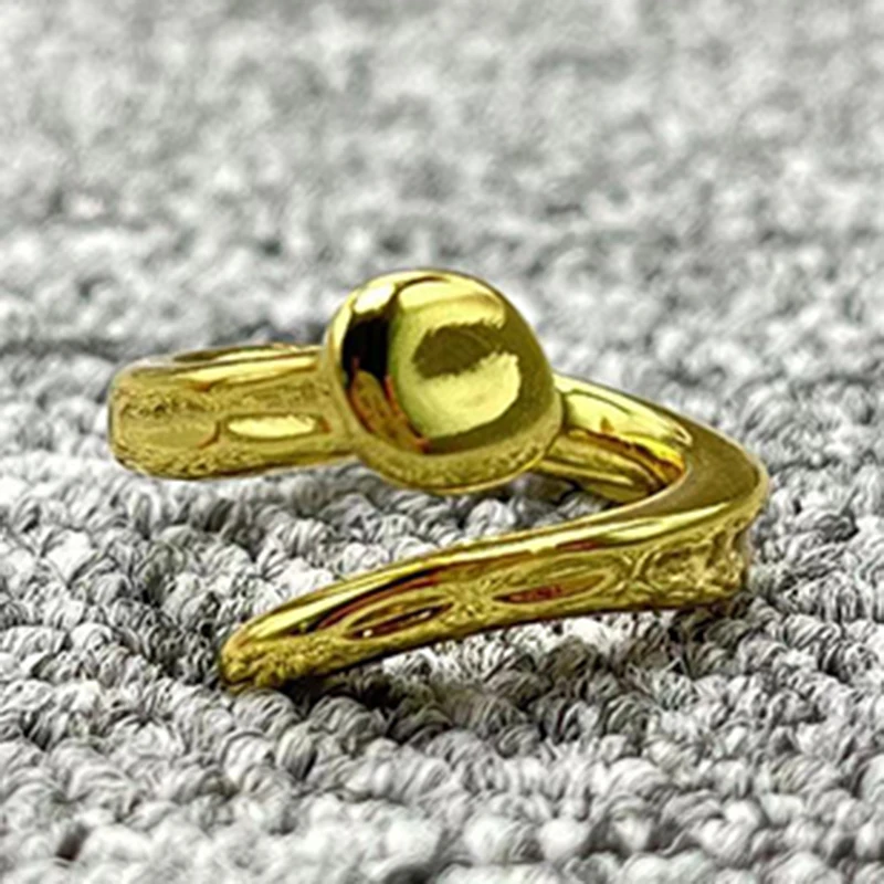 2022 New Uno De 50 Fashion Silver Plated 14K Gold Charm Ring Niche Jewelry Gift