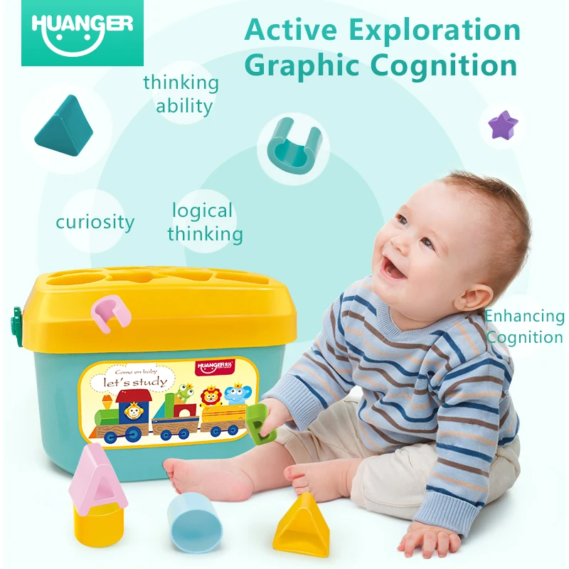 Infant and toddler toy puzzle early education graphic color cognitive matching box 2