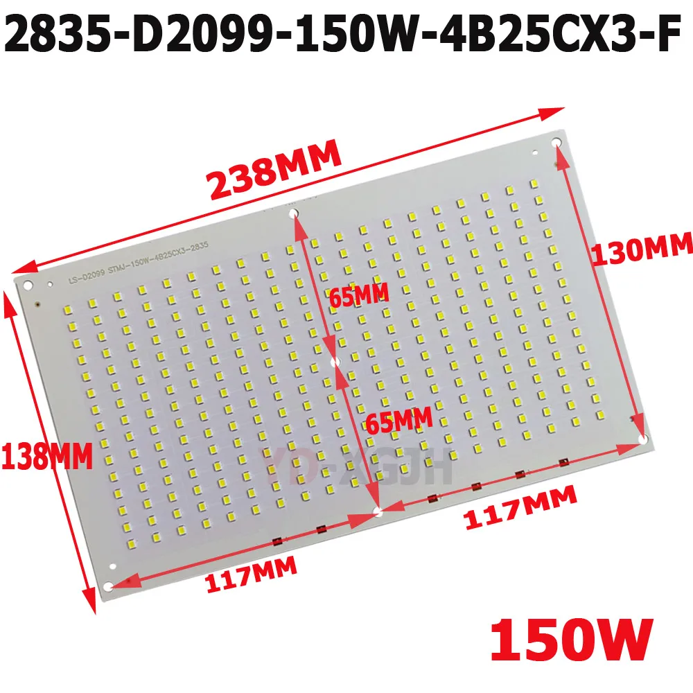White/Warm White 50W 100W,SMD2835,LED PCB Board Aluminum 75V 10000Lm 260-280MA Floodlight Outdoor Retrofit Lamp Board Accessorie