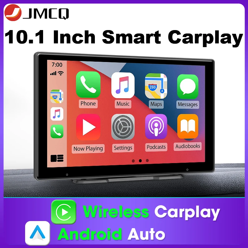 JMCQ 7/10 Inch Wireless Carplay Android Auto Smart Screen