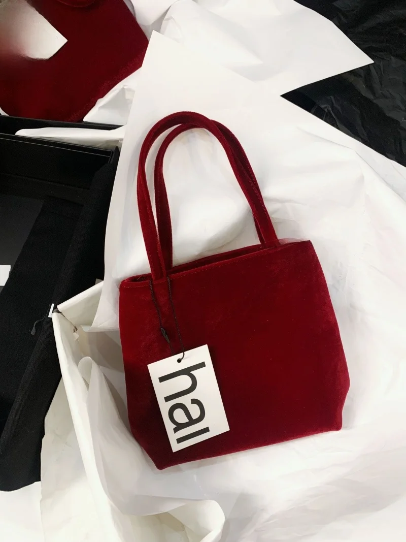 Retro red (short handle) imported yijin velvet