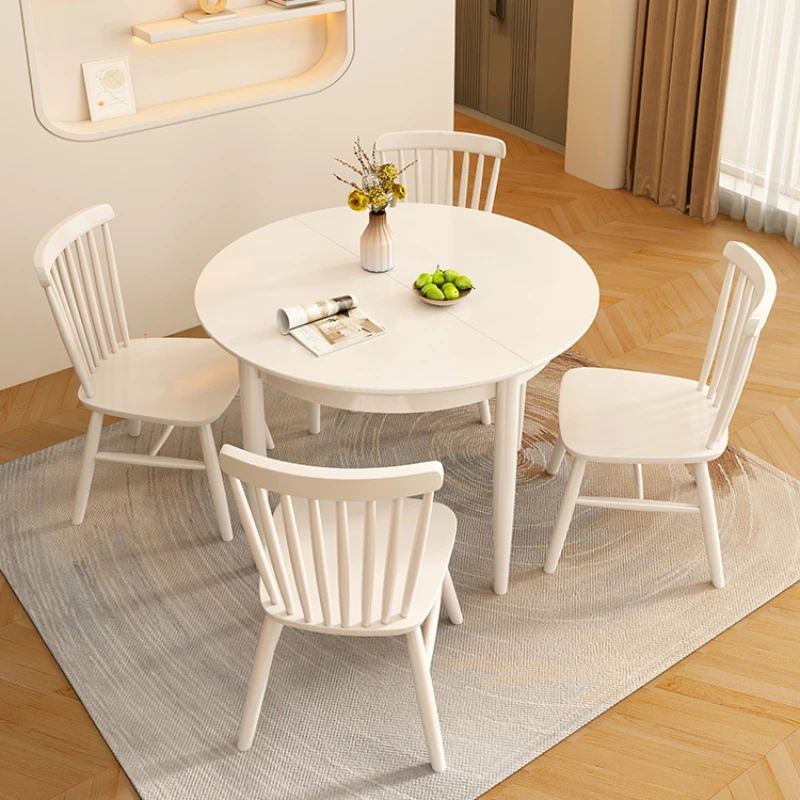 

Oval Extendable Luxury Dinning Tables Foldable Round Kitchen Chairs Dinning Tables Outdoor Modern Mesa Plegable Home Furniture