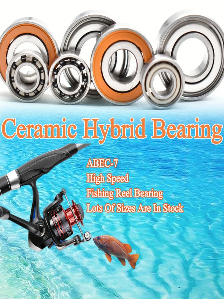 10pcs Orange seals S684C 2RS fishing reel ceramic bearings 4x9x4m abec 7  stainless steel bearing hybrid ball bearing