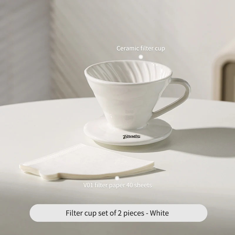 طقم قهوة بالتقطير من بينكو مع فلتر سيراميك وإبريق...