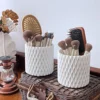 360 Rotating Cosmetics Makeup Brush Organizer with Lid Dustproof Large Capacity Cosmet Holder Box for Jewelry Pen 1PC 5
