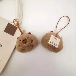 Kawaii Plush Capybara Keychain with Name Tag and Key Holder (1)
