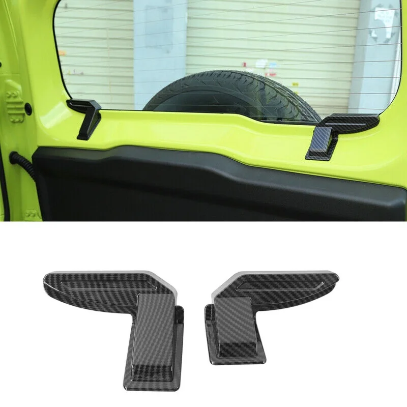 2PCS ABS Carbon fibre Rear Windshield Heating Wire Protection