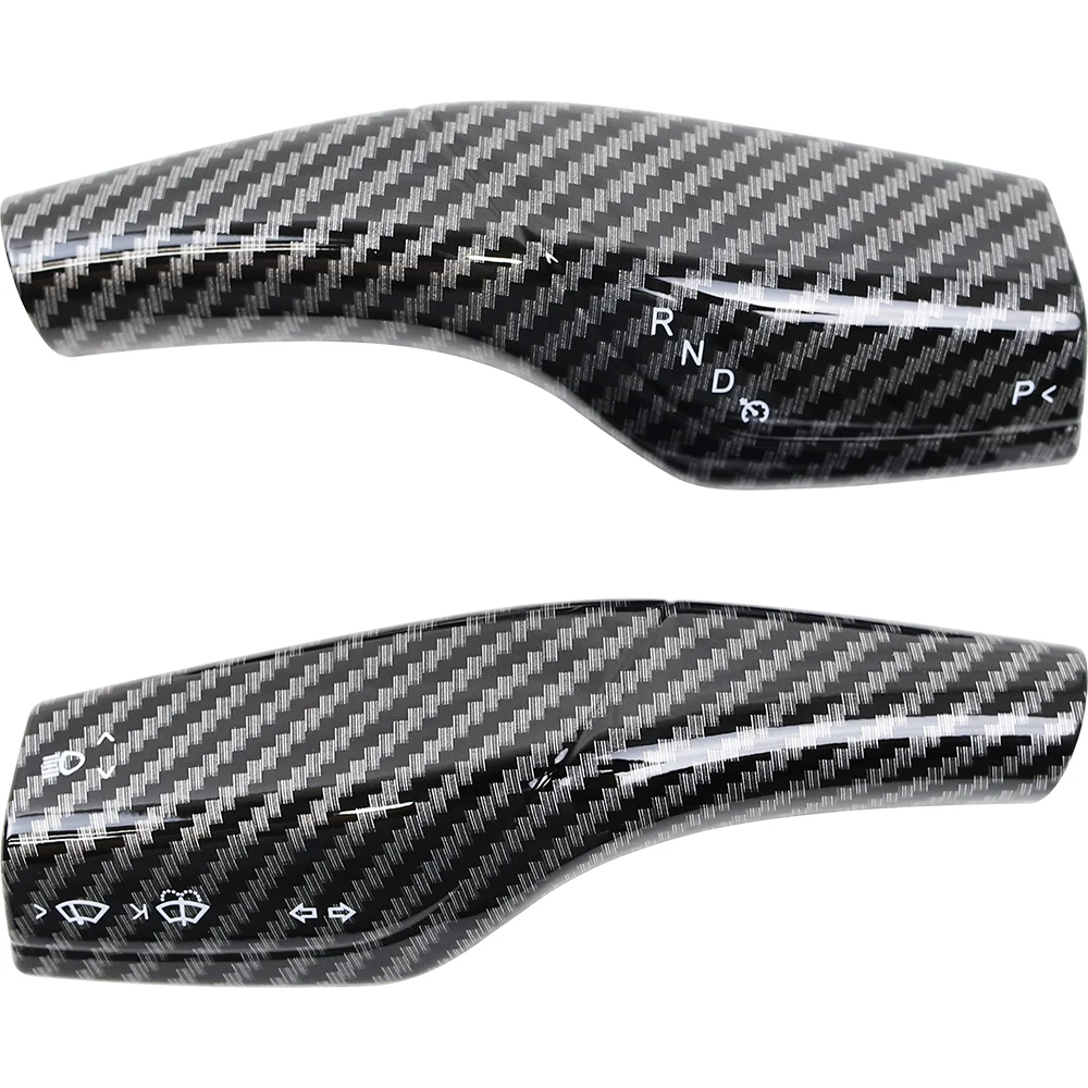 

ABS Car Steering Wheel Whift Gear Shift Steering Lever Cover For Tesla Model 3 Y 2019-2023 Protection Column Shift Knob Cover