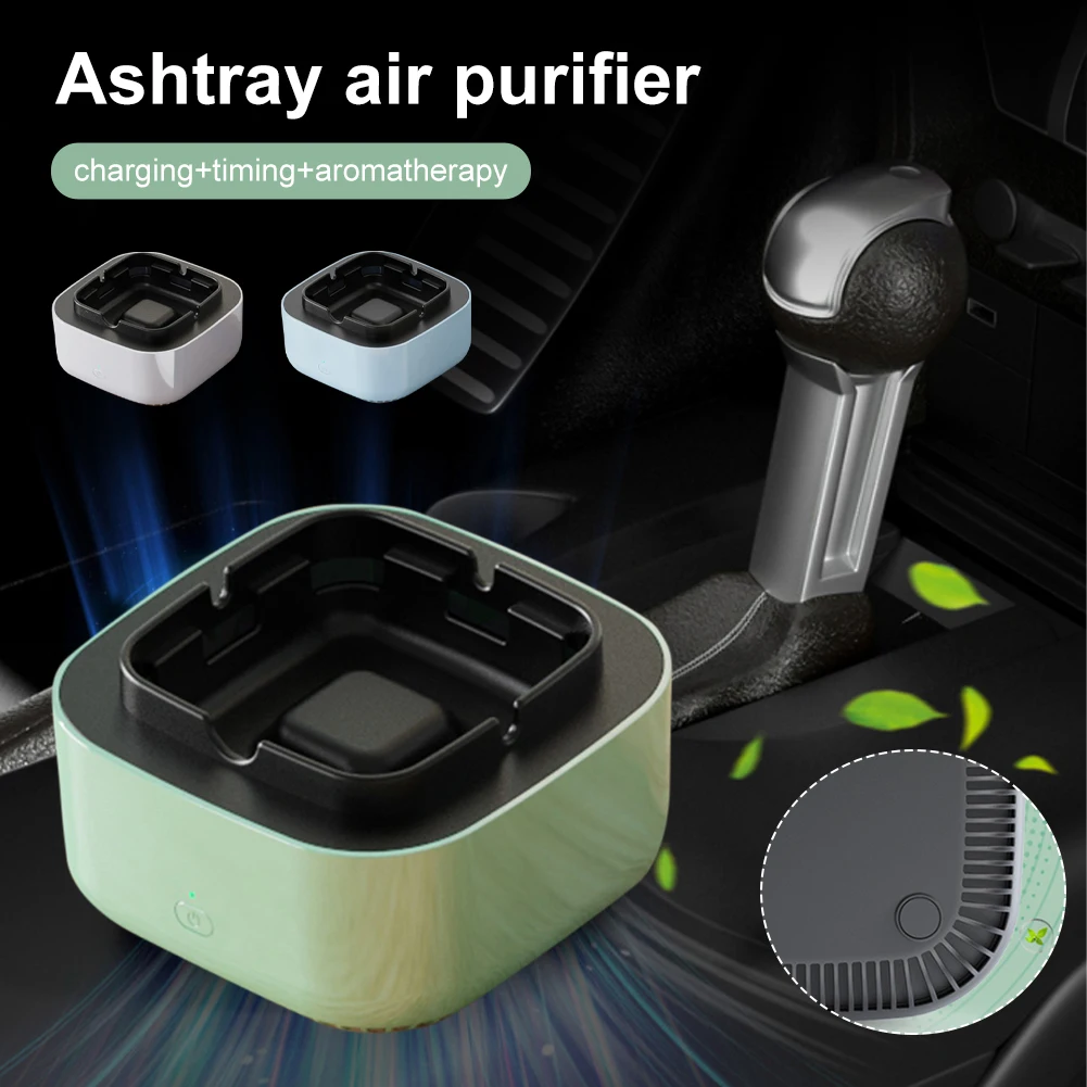 

Vehicle-mounted Smart Electric Ashtray Home Living Room Charging Automatic Smoke Removal Small Negative Ion Air Purifier