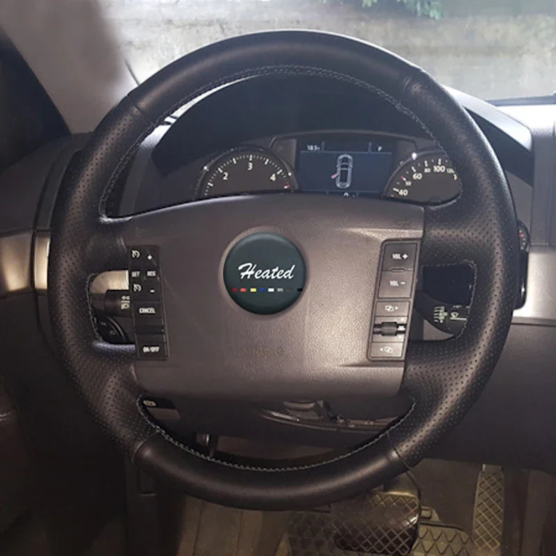 Copertura Volante In Pelle Microfibra Per Volkswagen Vw Phaeton 2004-2009 Treccia Sul Volante Volante In Pelle