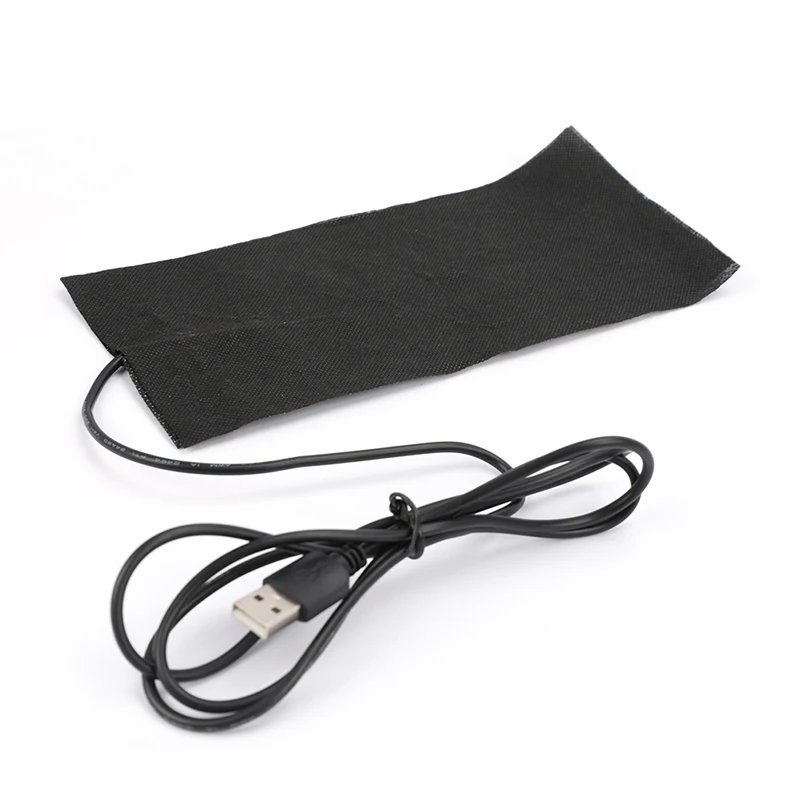 

1pc Black USB Electric Heating Pad Thermal Clothing Outdoor Heated Jacket Vest Coat 10*20cm