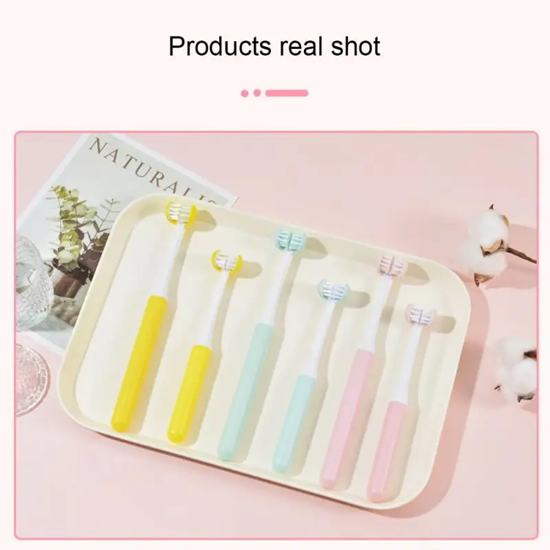 Three-Side Brush Heads 3D Children Toothbrush Silicone U-shaped Kids Toothbrush Soft Bristles Non-slip Baby Care