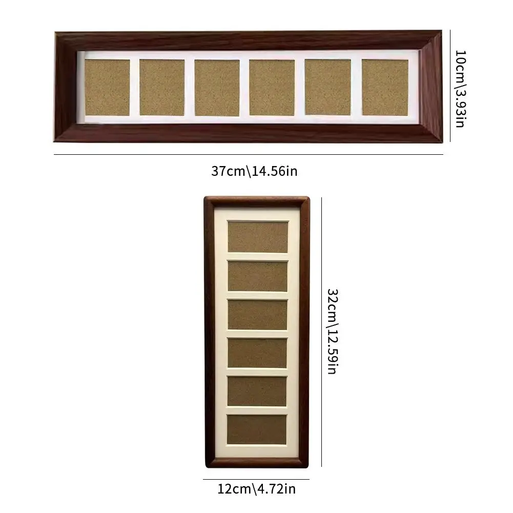 Cornice Portafoto a 6 Aperture per Decorazione Murale, Espositore Multi-Foto Orizzontale o Verticale per Casa e Ufficio - Image 6