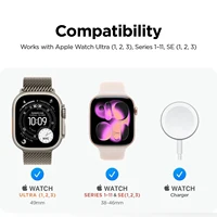 Support de chargeur pour Apple Watch série 11/10/9/8/7/6/5/4 SE3 Ultra 2 49mm 45mm/44mm 42mm 41mm 40mm 46mm, support en Silicone pour IWatch 6