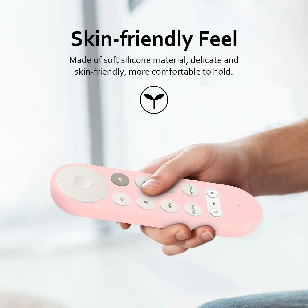 Silicone Protective Case for Google TV Streamer 4K Remote Control Non-slip Soft Durable Shockpro Protective Cover Shell