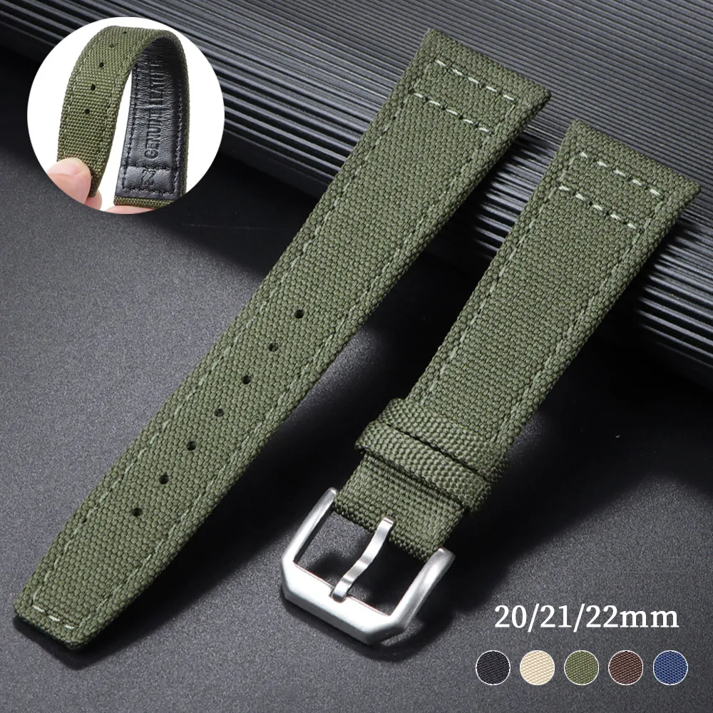 Universal Nylon Canvas Watch Strap - Business & Sport Replacement Wristband