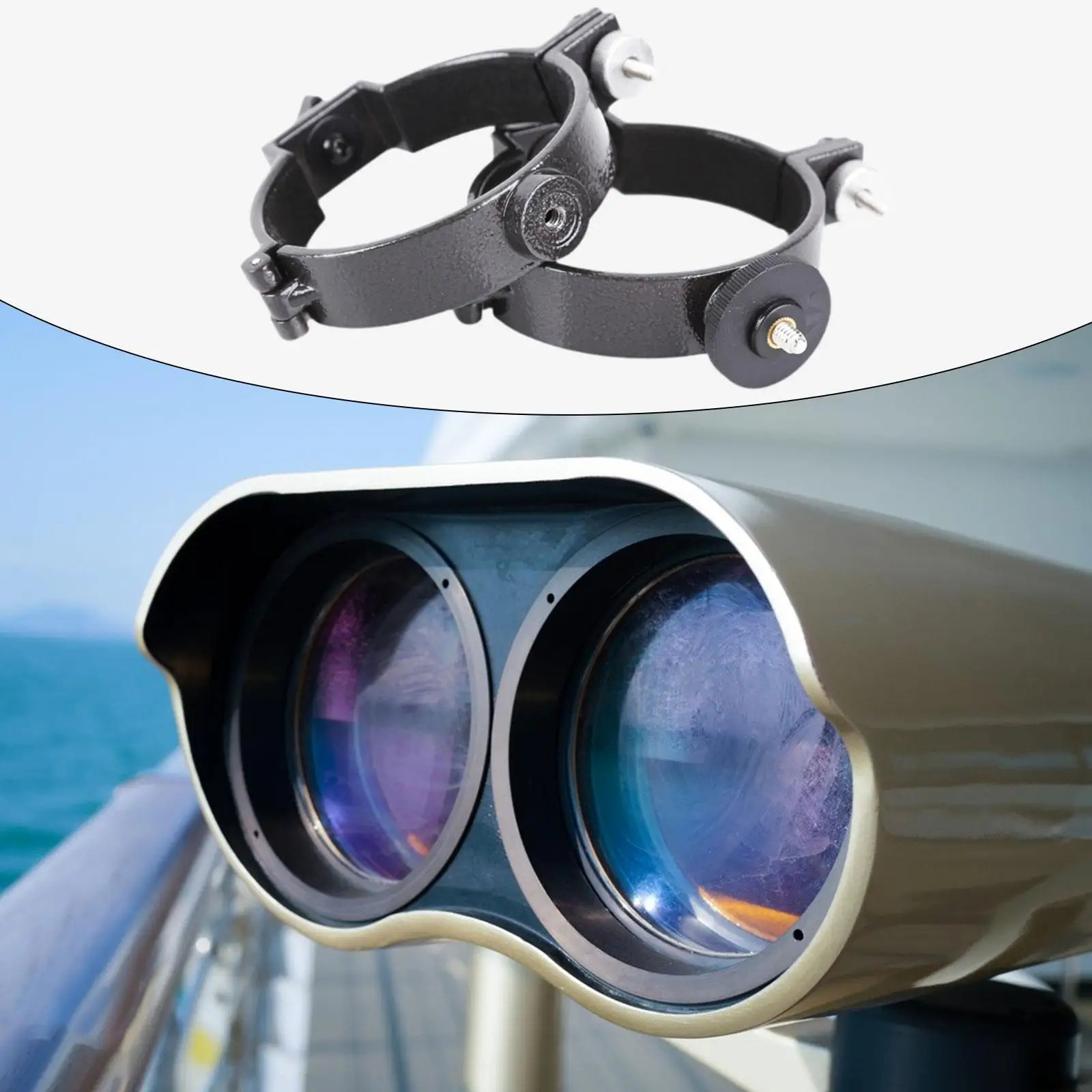 Telescope Tube Mounting Rings 1 Pair Professional Portable Astronomy Spare Parts Black Compact Easy to Install Metal for 80EQ