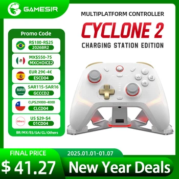 Controlador GameSir Cyclone 2 Wireless Pro, joysticks de efecto Hall, gamepad Bluetooth para Nintendo Switch, iPhone, Android y PC