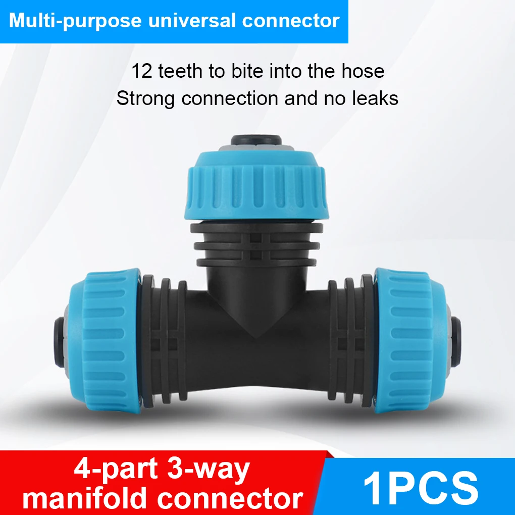 

T Pipe Connector Fittings Home Tubing Joiner Part Garden Watering Hose Joint Coupling Accessory Tube Connectors