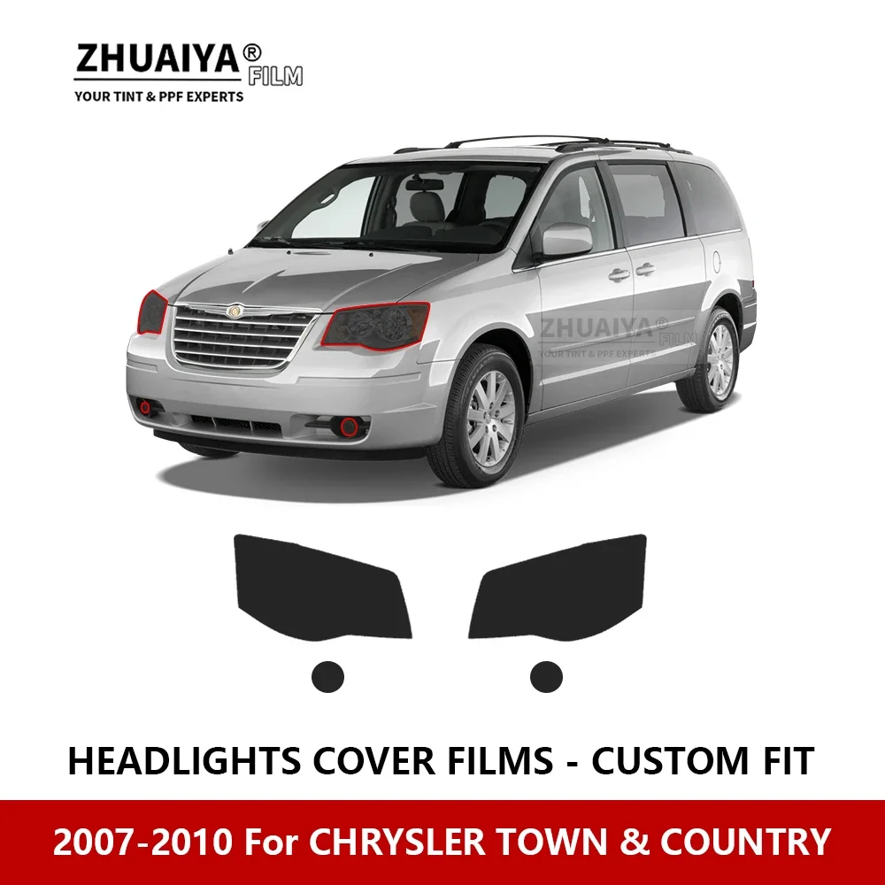 

For CHRYSLER TOWN & COUNTRY 2007-2010 Car Exterior Headlight Anti-scratch PPF precut Protective film Repair film Car stickers