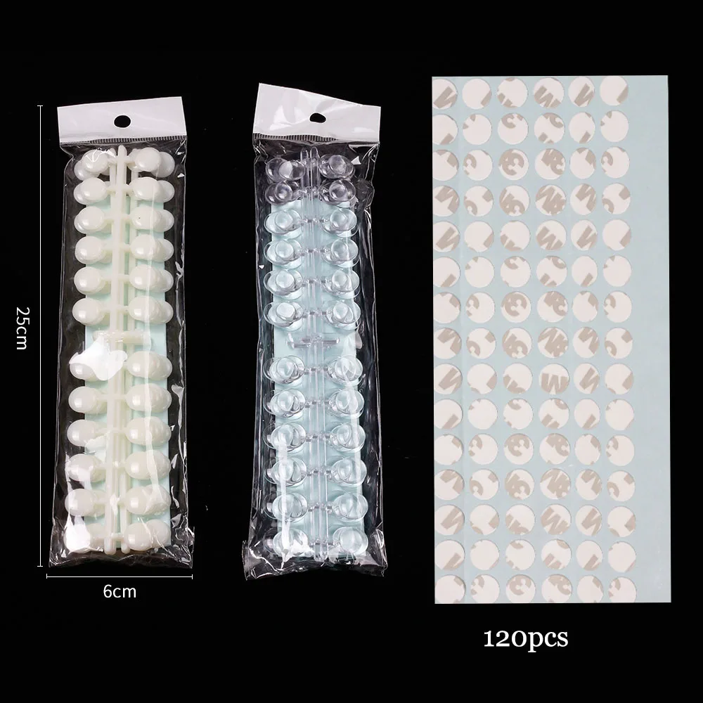 120 dots/Set UV Gel Polnisch Farbe Display Tisch Polka Dot Farbe Karte Nagel Display Board Runde Bean Swatches salon Zeigt Regal * & – Detail 3