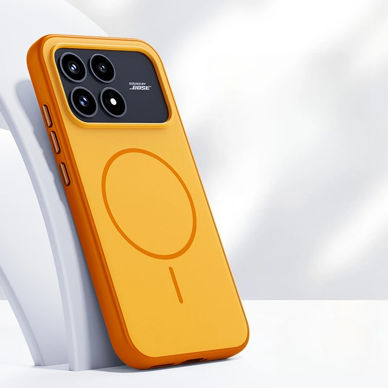 ELVEV Magnetic Skin-Feeling Soft TPU Protective Case with Wireless Charging Cover