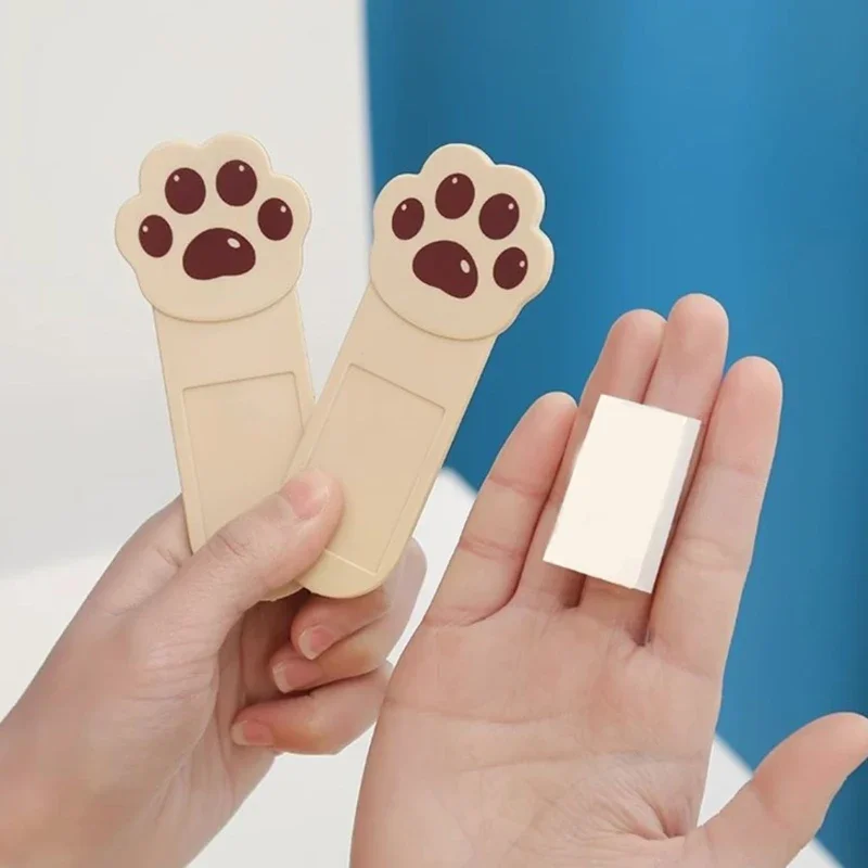 Cute Cartoon Toilet Lid Lifter Creative Cat Claw Shape Toilet Handle Plastic Convenient Clamshell Opener Bathroom Home Supply