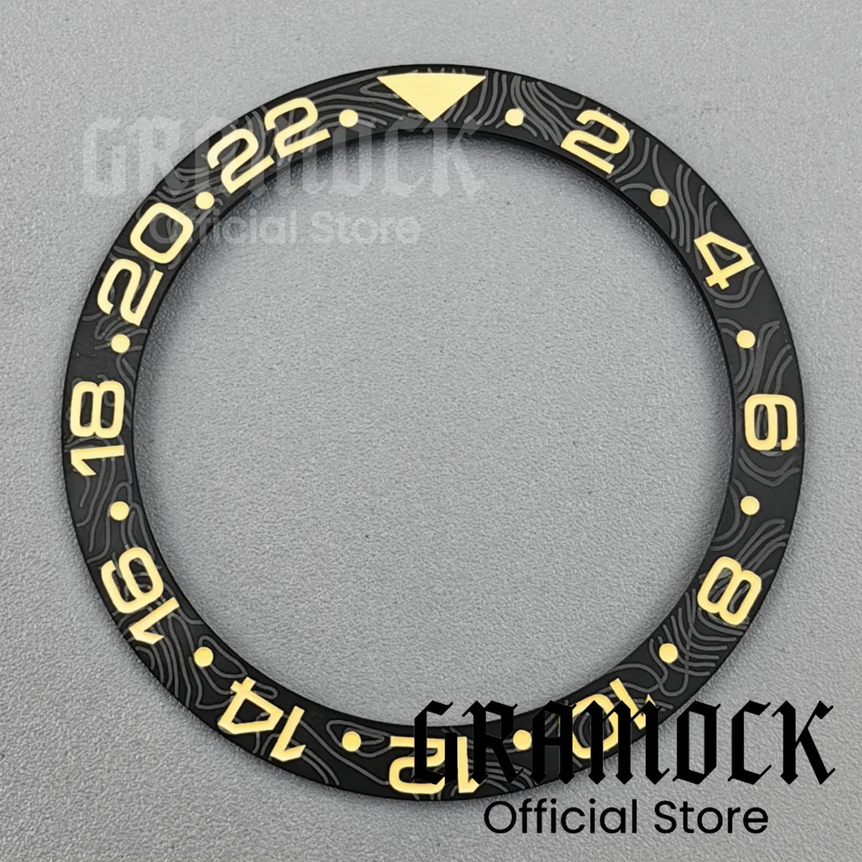 Carbon Fibre Tilted Ceramic Bezel with Blue Luminous Accents