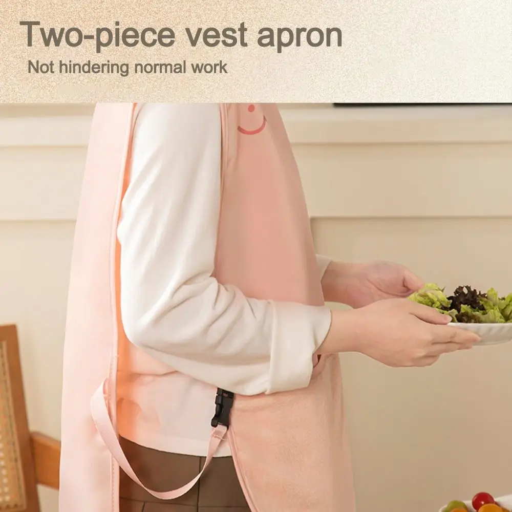 Waterproof Stain-Resistant Apron Wipeable Hands Breathable Kitchen Aprons Vest Style Anti Dirty Sleeveless Apron