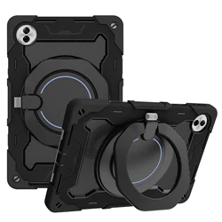 Enhanced Heavy Duty 360° Rotating Stand & Handle Grip Armor Case - Shockproof & Universal Fit for Honor Pad 20 2026 (Case Only - Black)