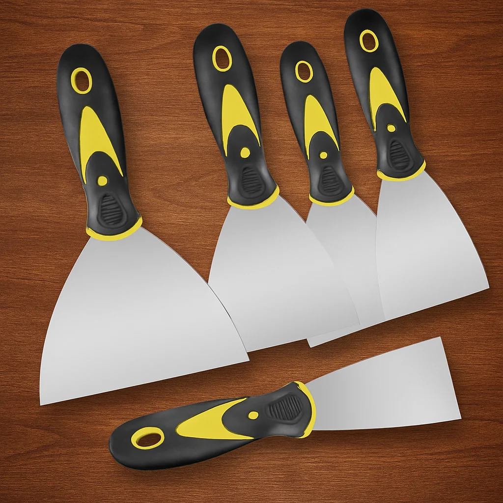2/3/4/5 Inch Carbon Steel Putty Knife Scraper Multi-Size Spatula for Paint and Wall Repair Household and Industrial Cleaning