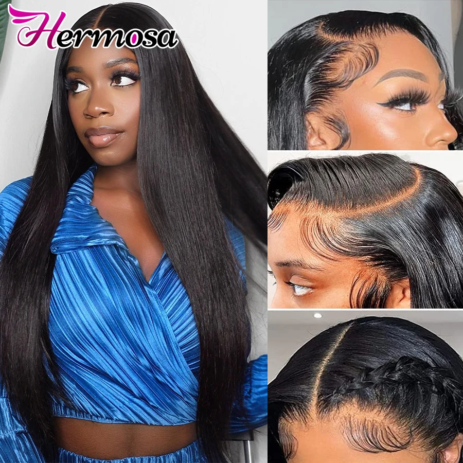 13x4 13x6 HD Transparent Human Hair Lace Frontal Wig Brazilian Straight Wig For Women