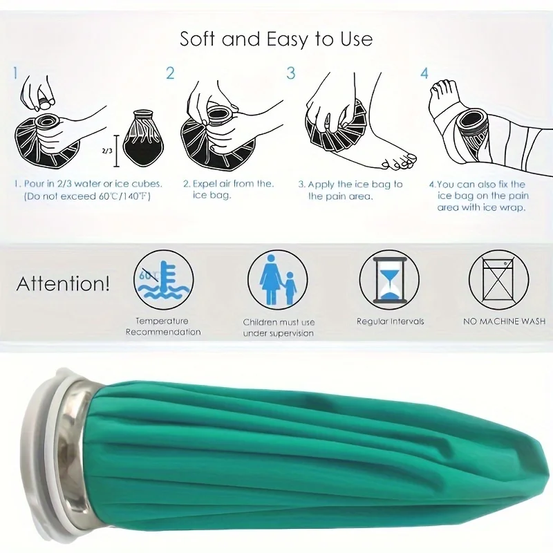Reusable Hot & Cold Compress Bags (6/9/11 Inches) Perfect For Ice Packs Pain Relief Sports Injuries Muscle Soreness & More