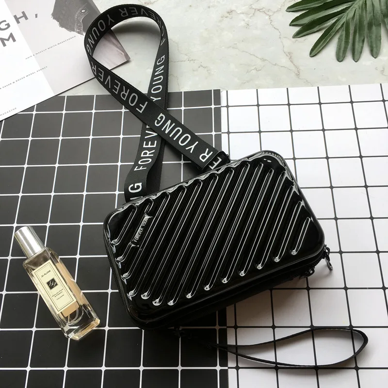 Luxury Handbags For Women 2019 New Suitcase Shape Tote Fashion Mini Bag Luggage Women Shoulder Bags Mini Box Bag