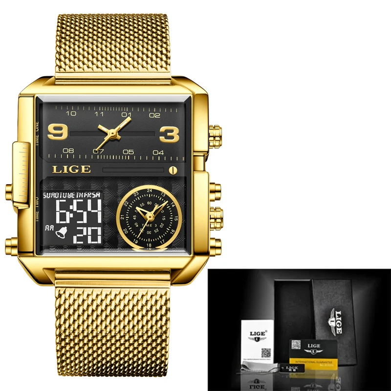 New LIGE Luxury Women Watch Top Brand Fashion Waterproof Stainless Steel Big  Ladies Quartz Wristwatch Montre Femme Beautiful