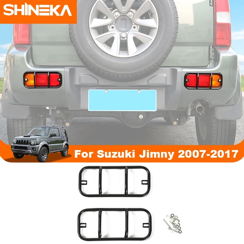 Tail Lamp Cover Fog Lamp Frame Cover SHINEKA Lamp Hoods for Suzuki Jimny 2007 Up Car Rear Bumper