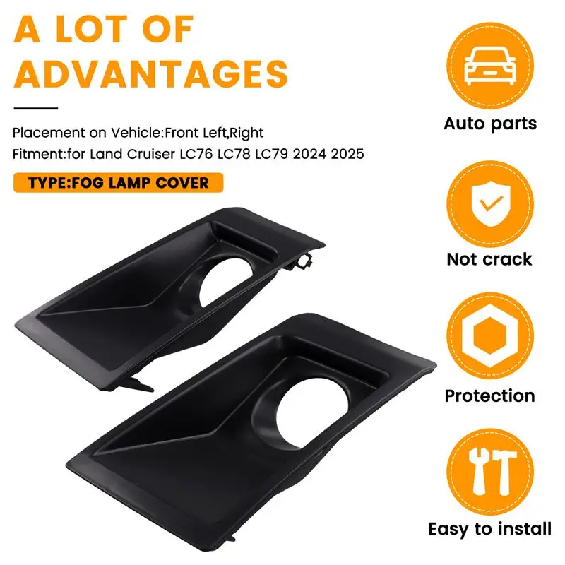토요타 랜드크루저 70 시리즈 LC76 LC78 LC79 FJ79 2024용 새 차량 전면 안개등 커버