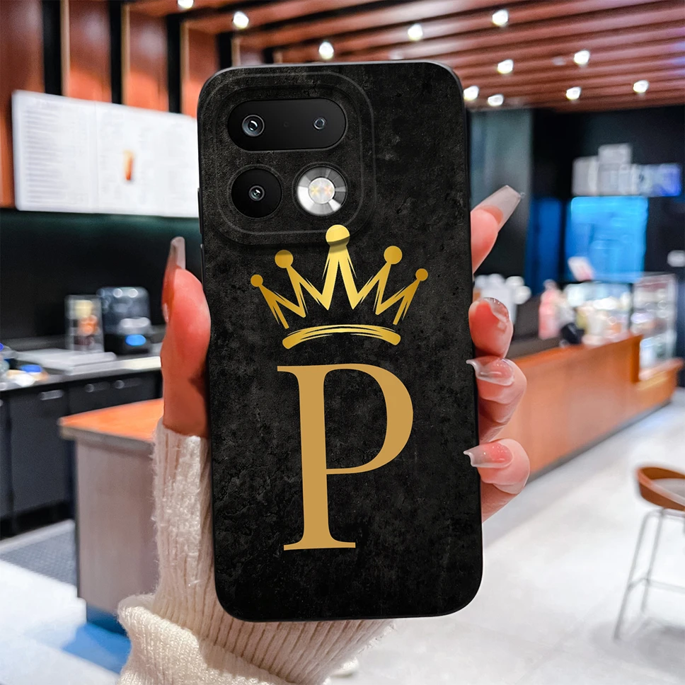 Fashion Crown Letters Shockproof Silicone Couple Phone Case