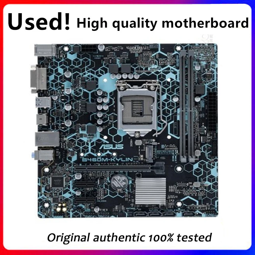 

Б/у материнская плата для Asus Φ Оригинальный настольный Intel B460 B460M DDR4 материнская плата LGA 1200 i7/i5/i3 USB3.0 M.2 SATA3