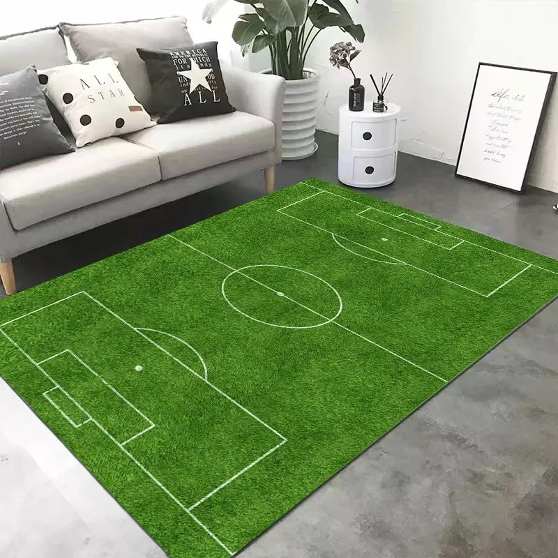 Cute Cartoon Football Velvet Carpet for Kids' Room