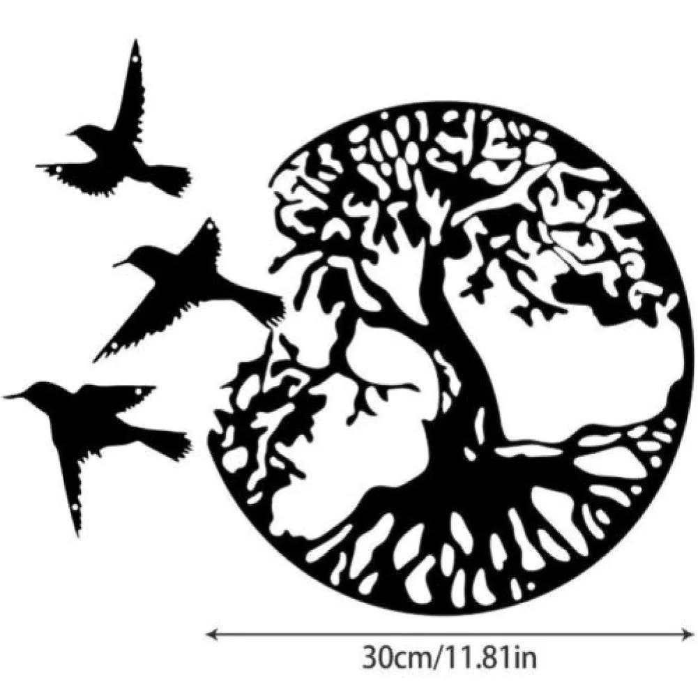 

Металлический Настенный декор для птиц и сада, 30 см, красочный наружный забор, искусство, патио, скульптуры, подвесные украшения для двора, крыльца, гостиной