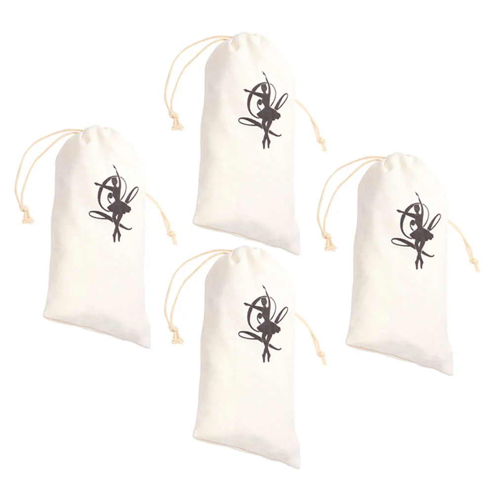 

4pcs Ballet Shoe Drawstring Bag Convenient Dance Shoe Holder Ballet Dance Shoe Storage Bag